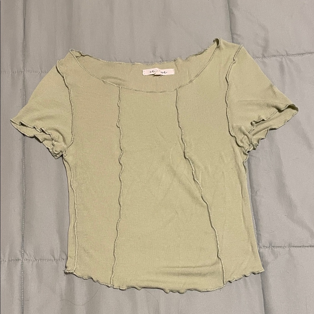 Et Clet Light Green Cropped Tee